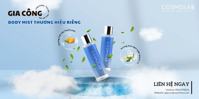 gia công sản xuất body mist thương hiệu riêng 