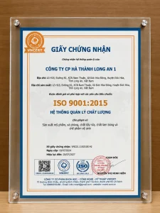 Giay chung nhan dat chuan iso 9001 2015 Ha Thanh