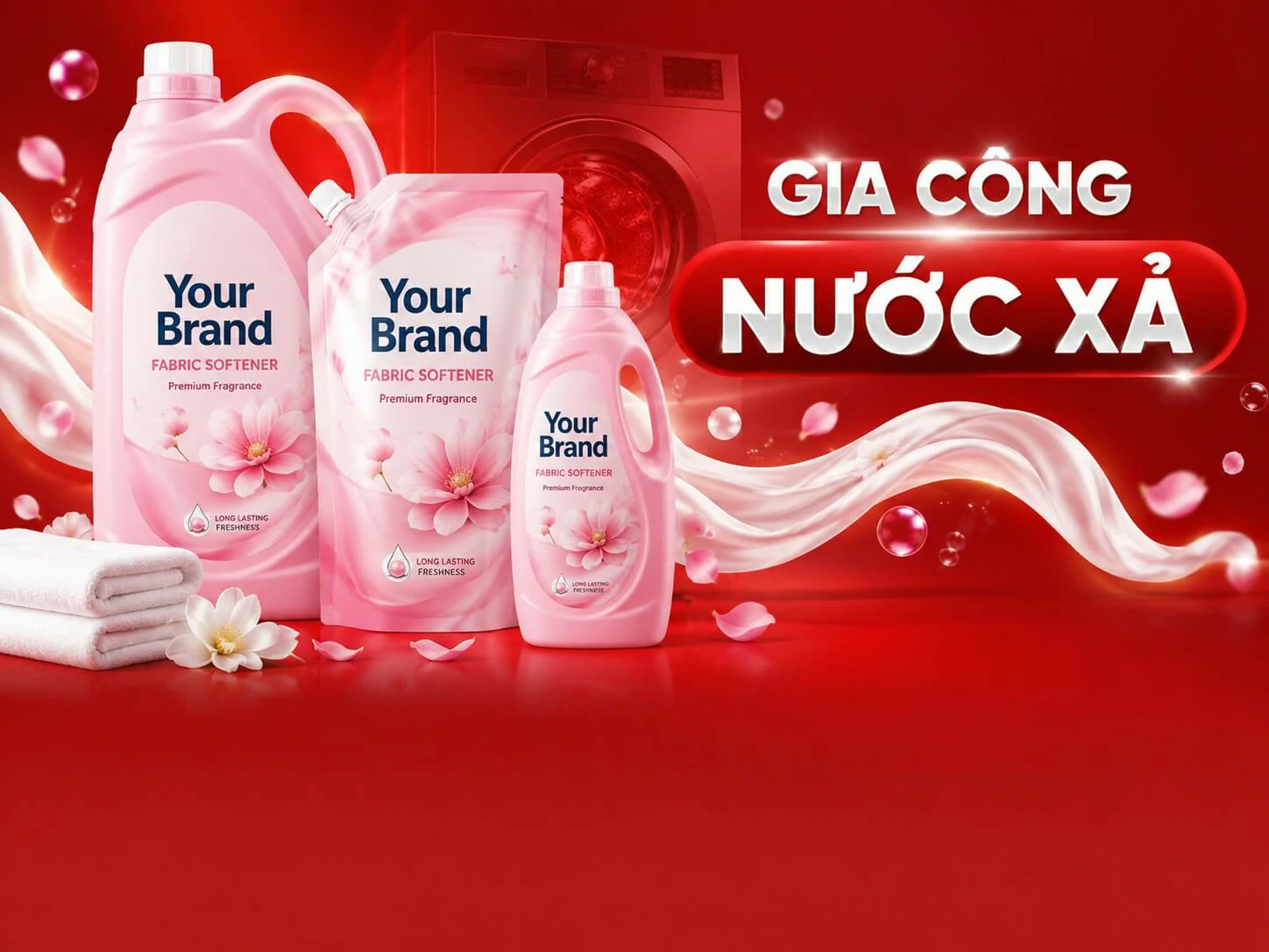 công ty nhà máy xưởng sản xuất gia công nước xả vải đồ Hà Thành