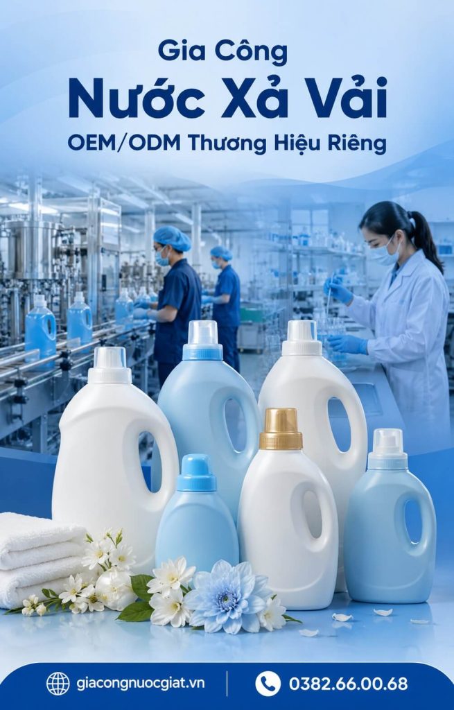 Sản xuất gia công nước xả vải OEM ODM tại nhà máy Hà Thành