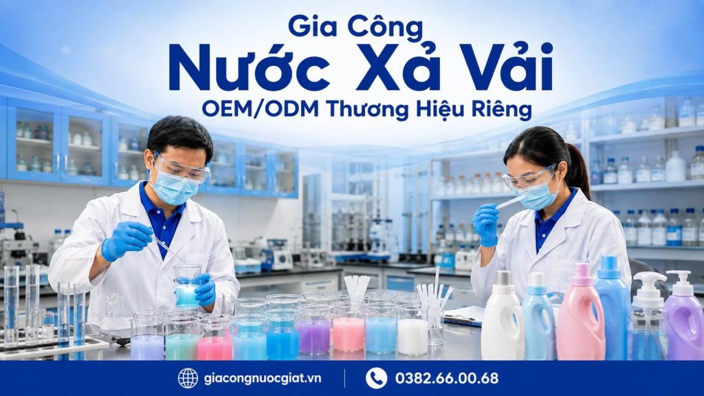 Sản xuất gia công nước xả vải OEM ODM tại nhà máy Hà Thành