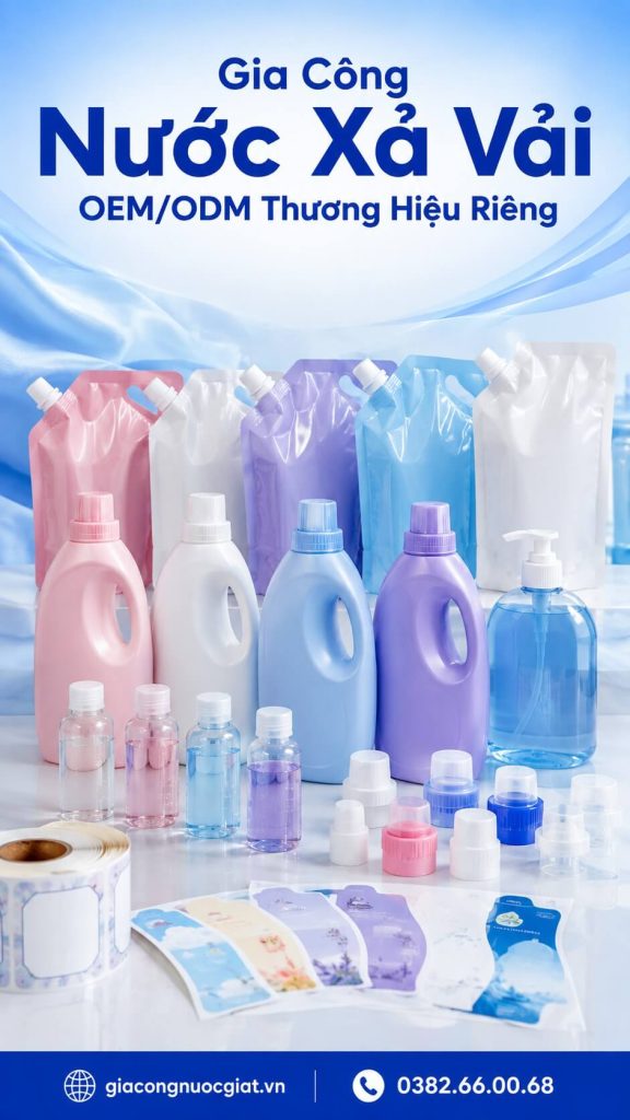 Sản xuất gia công nước xả vải OEM ODM tại nhà máy Hà Thành