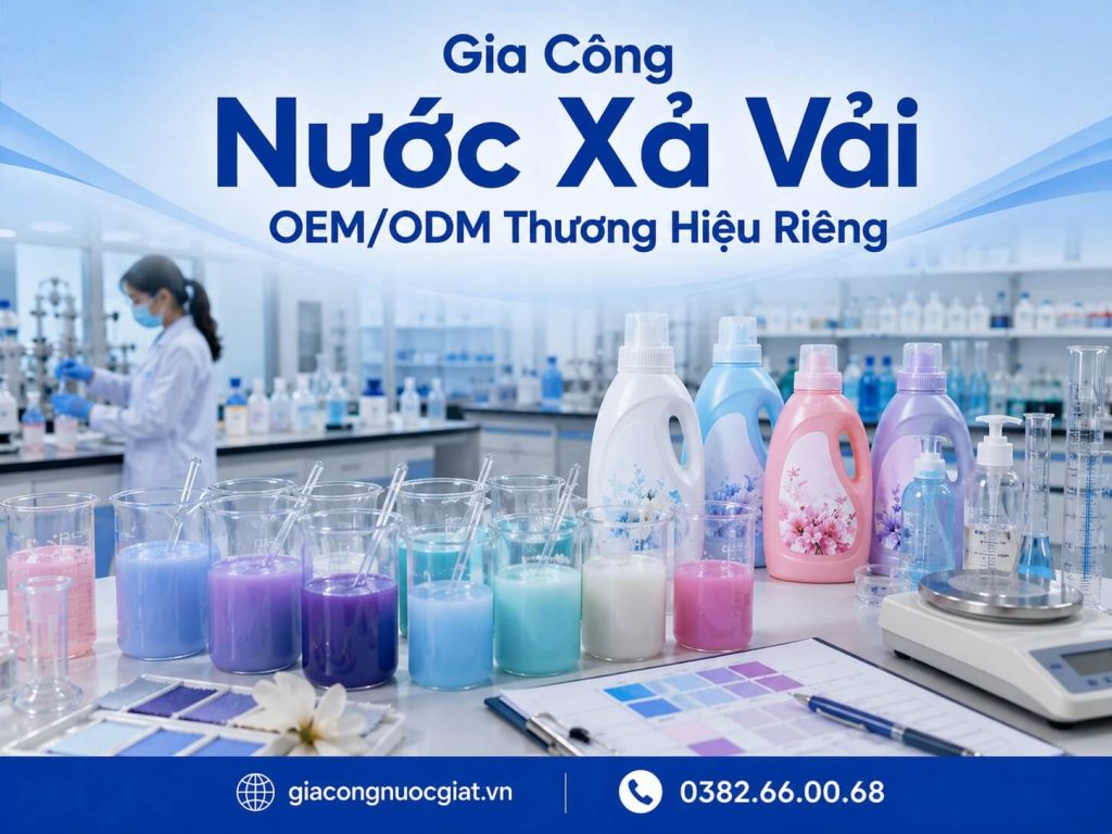 Sản xuất gia công nước xả vải OEM ODM tại nhà máy Hà Thành