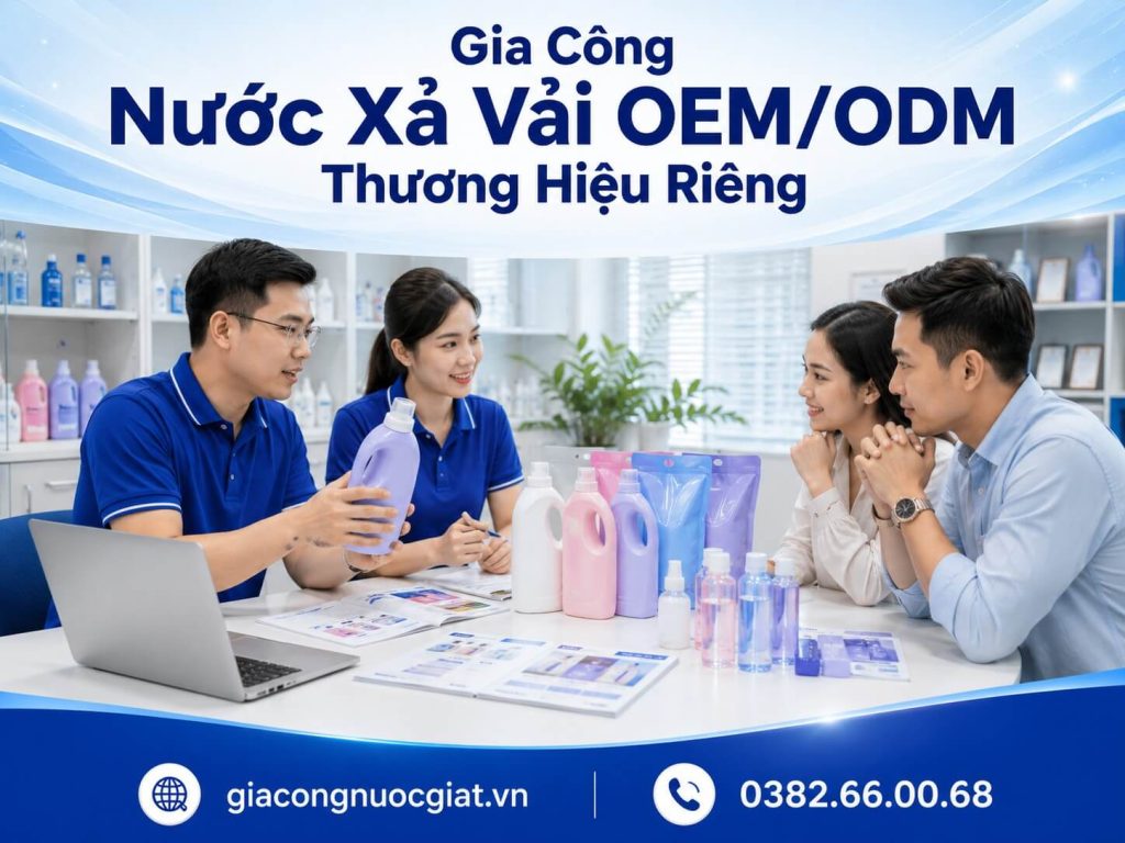 Sản xuất gia công nước xả vải OEM ODM tại nhà máy Hà Thành