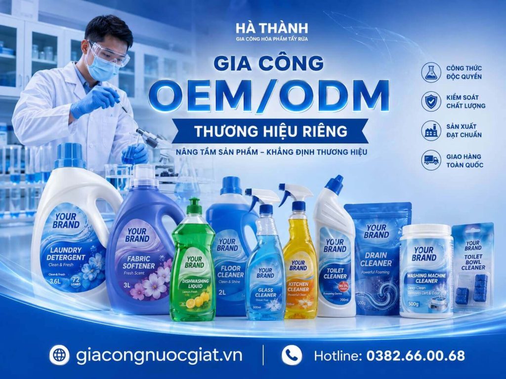 Hà Thành - Gia công OEM ODM hóa phẩm tẩy rửa