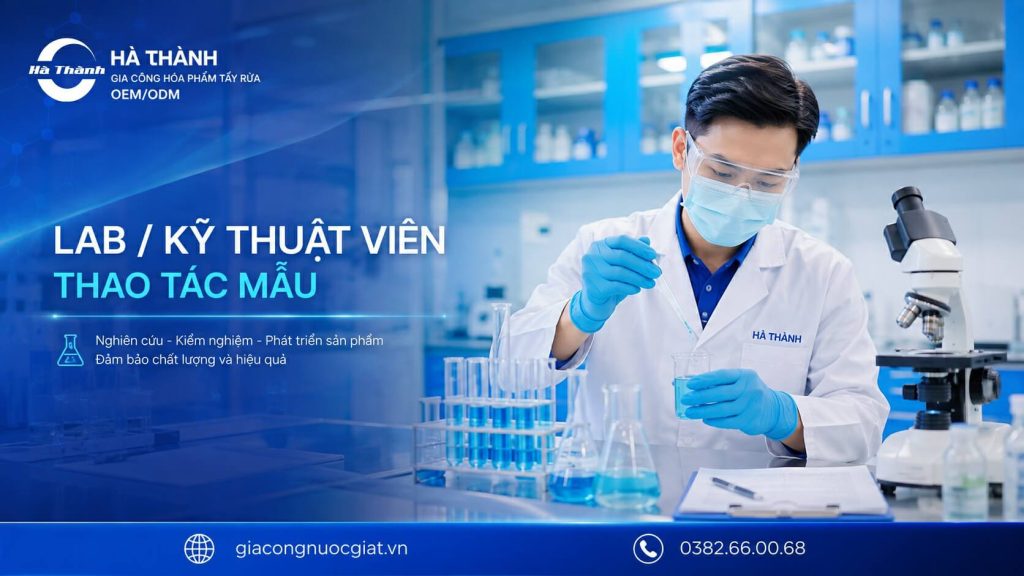 lab ky thuat vien thao tac mau Ha Thanh