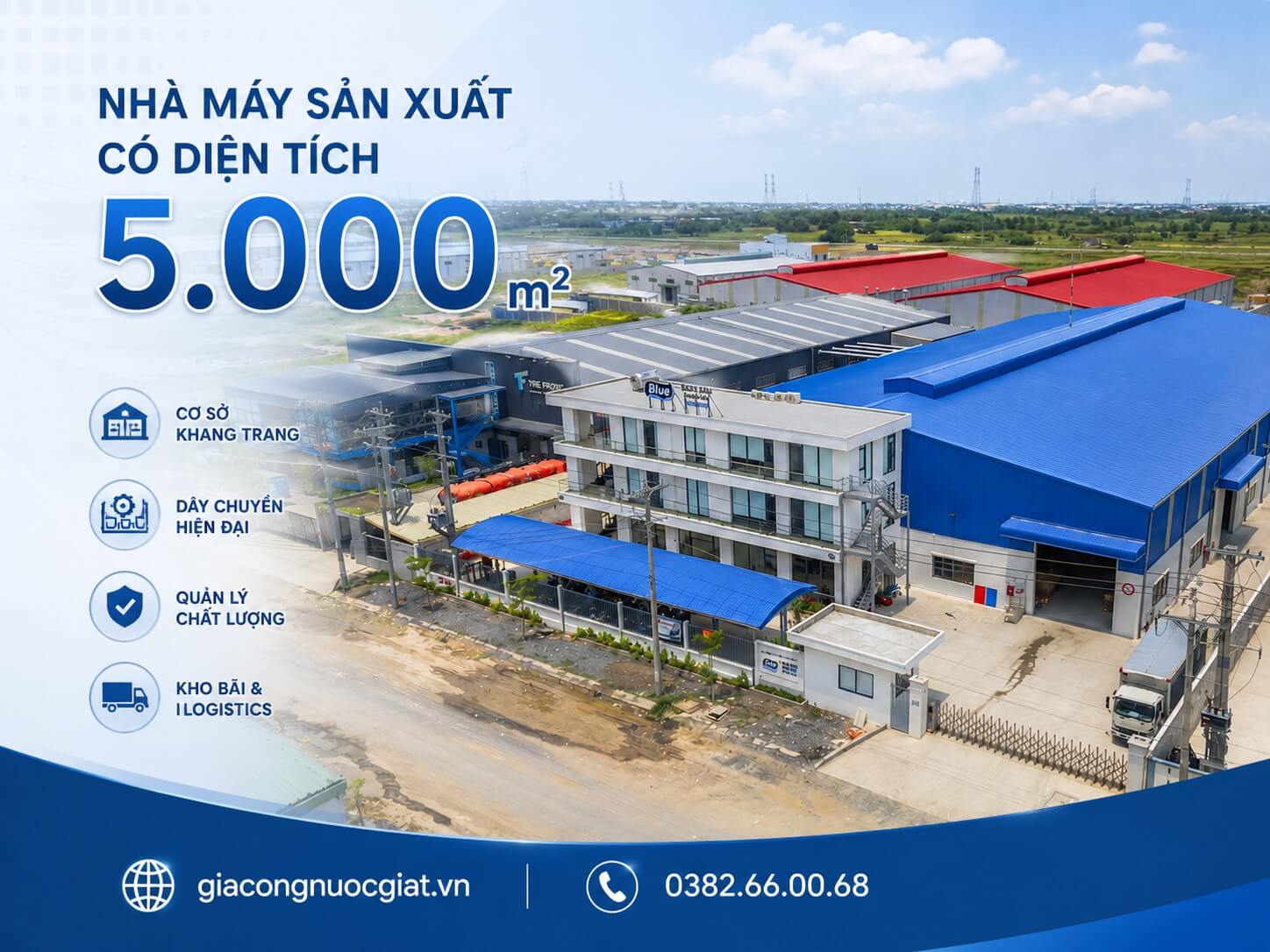 nhà máy sản xuất gia công nước giặt 5000m2