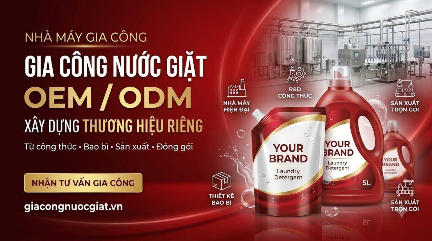 sản xuất gia công nước giặt Hà Thành