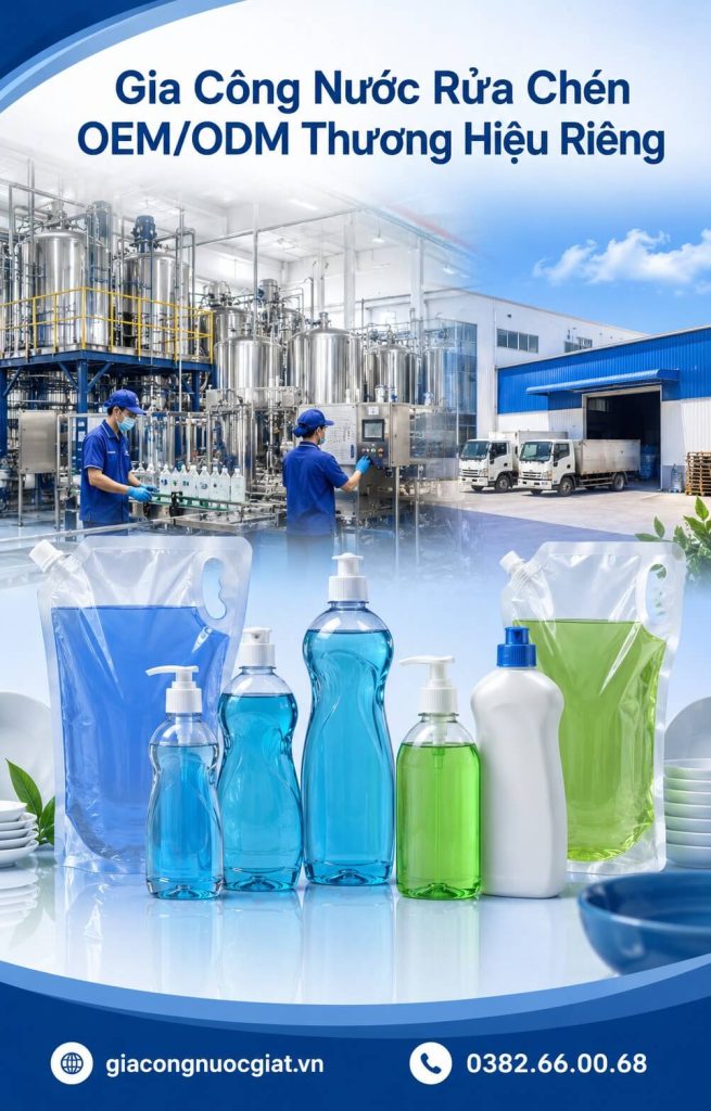 Sản xuất gia công nước rửa chén OEM ODM thương hiệu riêng tại Hà Thành