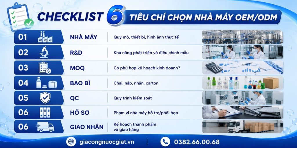 Tiêu chí lựa chọn công ty sản xuất nước rửa chén OEM/ODM